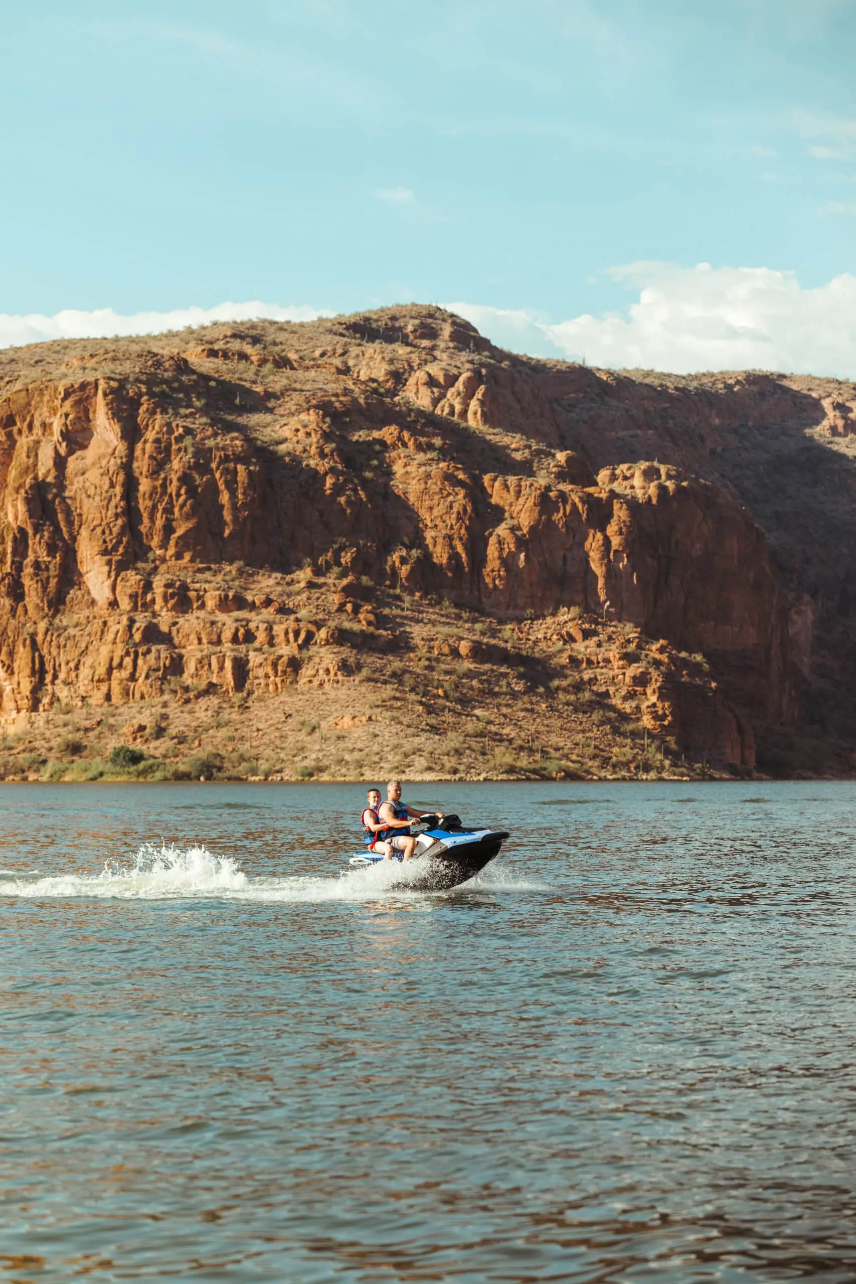 Canyon Lake 1 Canyon Lake Wide View, Red Rock Walls Dropping To Emerald Water